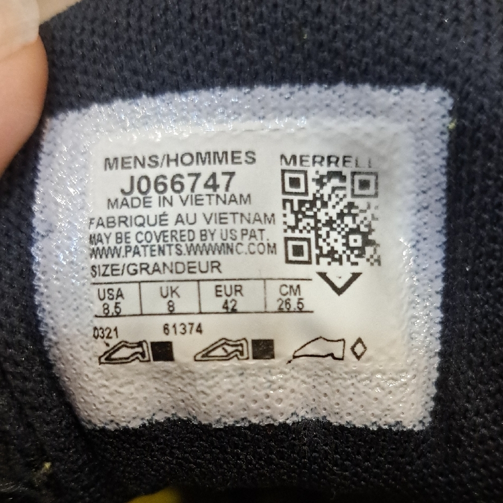 Merrell Blue and Black Athletic Shoes with Cushioned Midsole - Picture 2 of 9